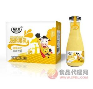粒汁健发酵果乳饮料香蕉牛奶饮料1.5Lx6瓶