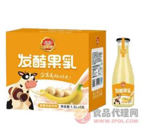 粒汁健发酵果乳饮料香蕉乳味饮料1.5Lx6瓶