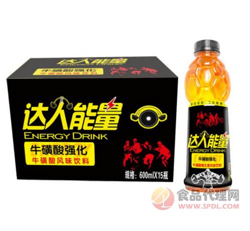 达人能量牛磺酸维生素风味饮料600mlx15瓶