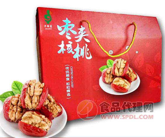 枣夹核桃中国红礼盒
