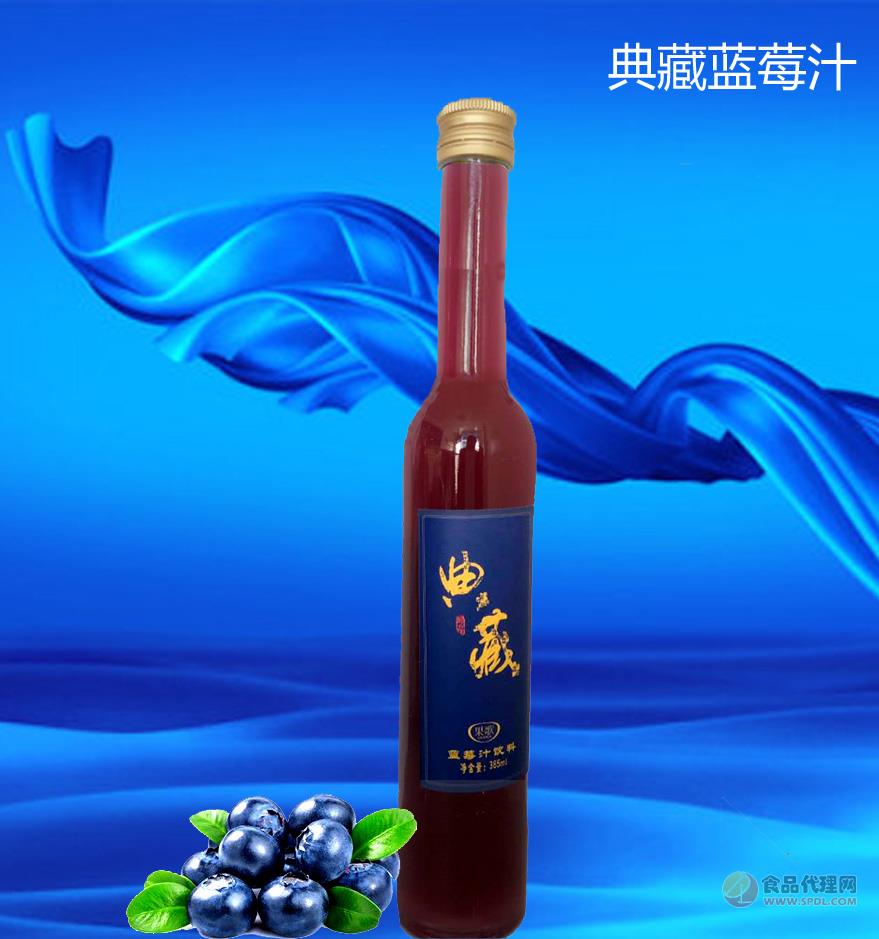 典藏385毫升X10玻璃瓶装蓝莓汁