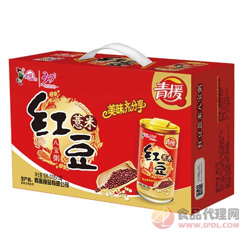 青援红豆薏米八宝粥320gx12罐