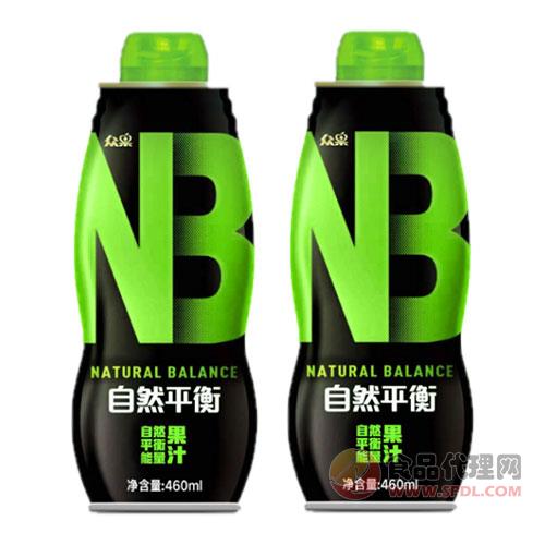 众果NB自然平衡能量果汁饮料果汁饮品运动盖460ml