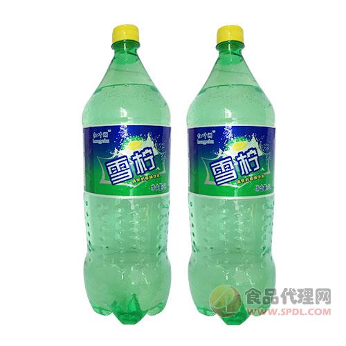红叶湖雪柠清爽柠檬味汽水碳酸饮料2L