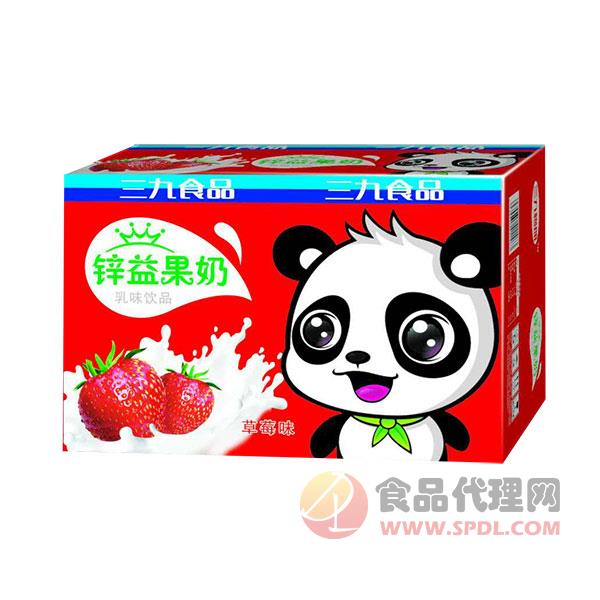 三九穆朗锌益果奶草莓味礼盒装