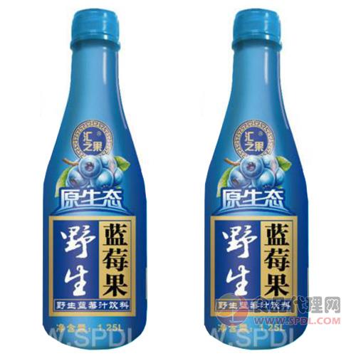 汇之果野生蓝莓汁饮料1.25L