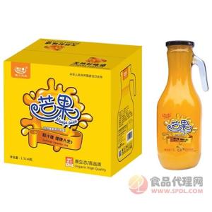 粒汁健芒果汁饮料芒果果汁饮料1.5Lx6瓶