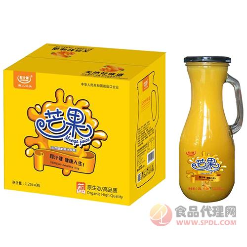 粒汁健芒果汁饮料芒果果汁饮料1.25Lx6瓶