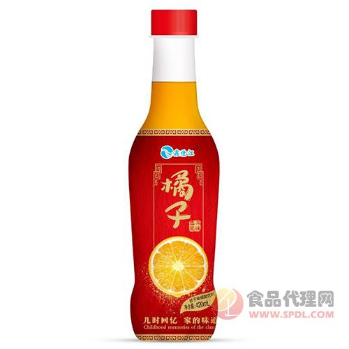 鑫隆江橘子桔子味碳酸饮料果味饮料420ml