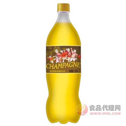 鑫隆江香槟味碳酸饮料果味饮料1.25L