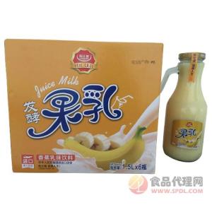粒汁健果乳饮品香蕉乳味饮料1.5L