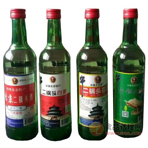 二锅头白酒绿瓶500ml42度