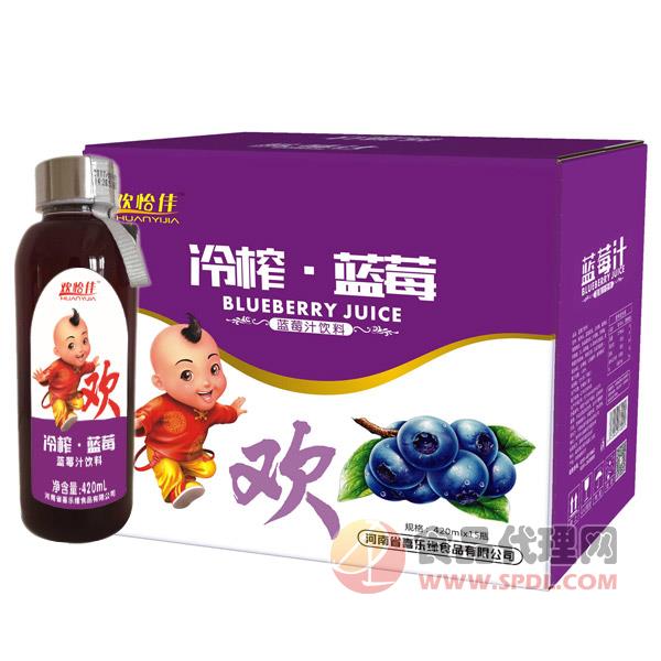欢怡佳冷榨蓝莓汁420mlx15