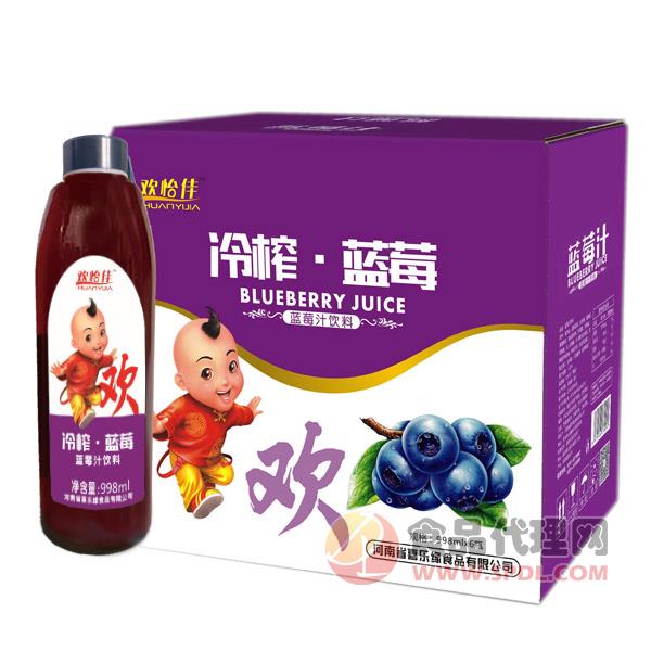 欢怡佳冷榨蓝莓汁998mlx6