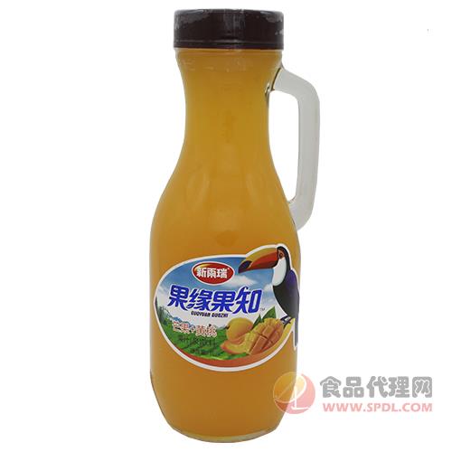 新雨瑞果缘果知芒果黄桃果汁饮料芒果黄桃汁饮料1L
