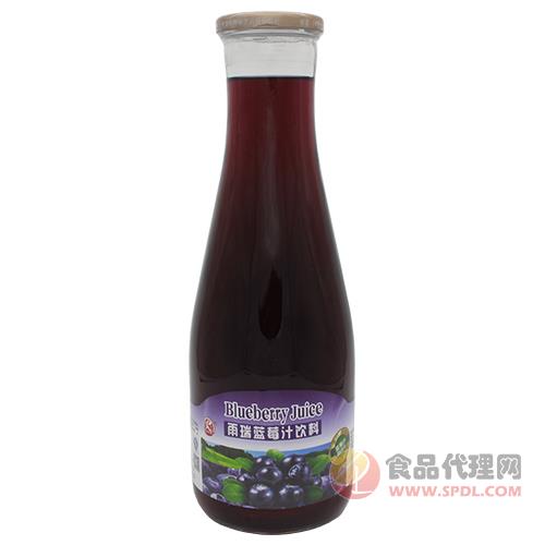 雨瑞蓝莓汁饮料蓝莓果汁饮品1.5L