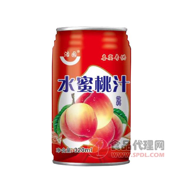 浩园水蜜桃汁饮料320ml