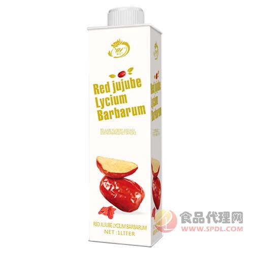 裕汇红枣枸杞汁饮品方盒1L