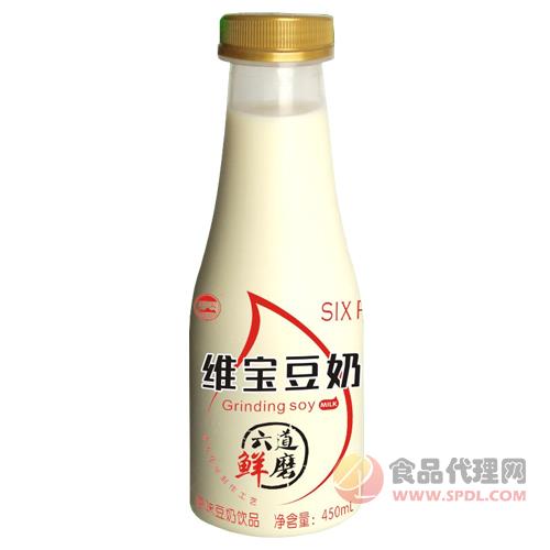 维宝豆奶六道鲜磨原味豆奶饮品豆奶饮料450ml
