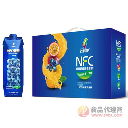 台果风情NFC鲜榨蓝莓汁饮料砖石包礼盒招商