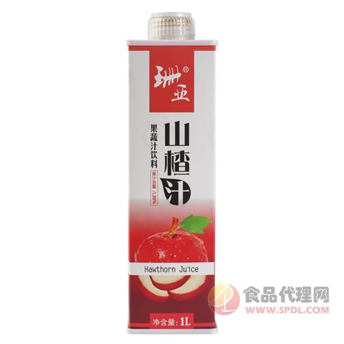 珊亚山楂汁果蔬汁饮料方盒1L