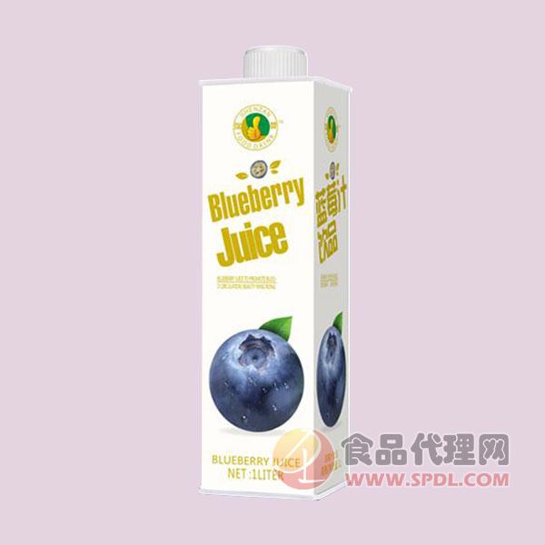 深赞蓝莓汁饮料方盒1L