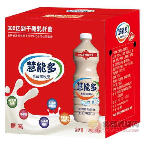 慧能多乳酸菌饮品原味1.25Lx6瓶