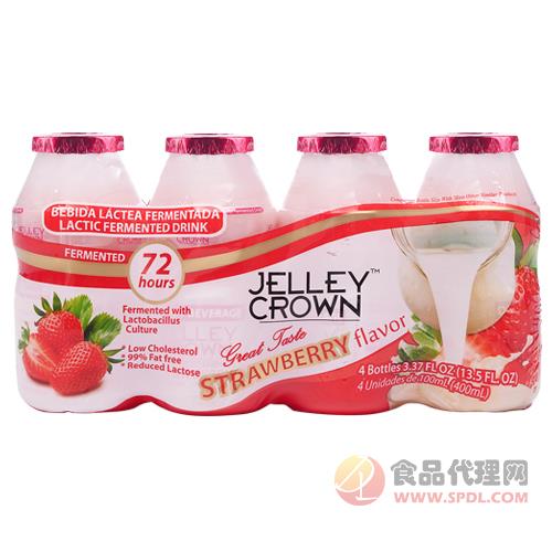 捷利冠草莓味乳酸菌饮品4连包100ml×4瓶