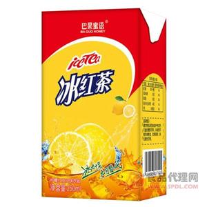 巴果蜜語(yǔ)冰紅茶檸檬紅茶飲料250ml