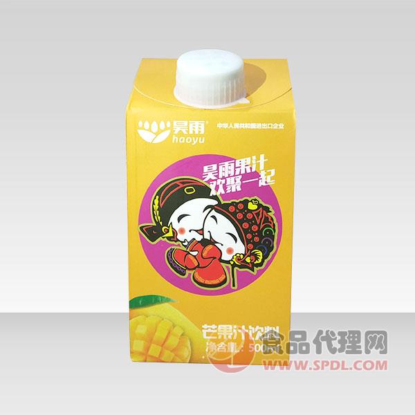 昊雨芒果汁饮料屋顶盒500ml