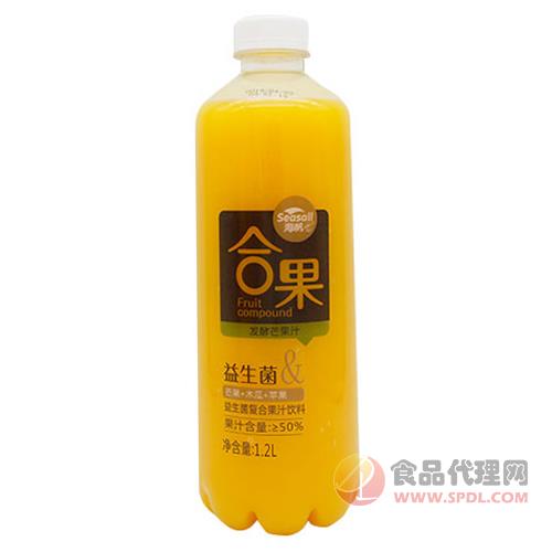 海帆合果发酵芒果汁益生菌复合果汁饮料（芒果+木瓜+苹果）1.2L