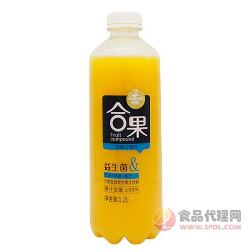 海帆合果发酵芒果汁复合果汁饮料（芒果+苹果+椰子）1.2L