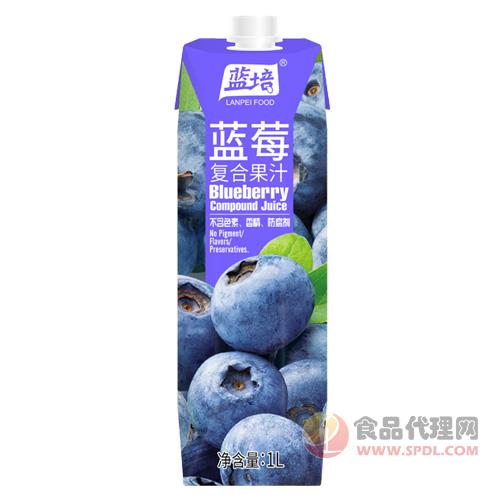 蓝培蓝莓复合果汁饮料钻石包1L