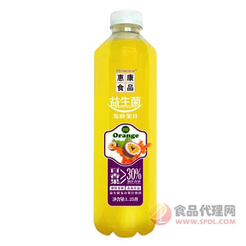 惠康食品百香果益生菌发酵果汁1.25L