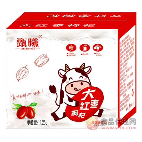 甄曦大红枣枸杞乳酸菌饮品1.25Lx6瓶