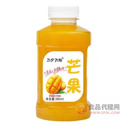 三分天地芒果复合果汁饮料380ml