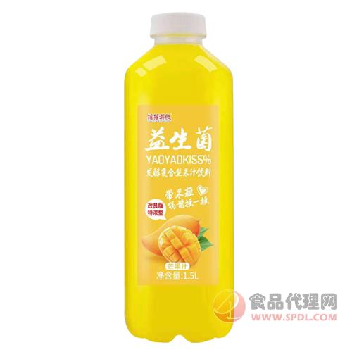 摇摇潮饮芒果汁益生菌发酵复合果汁饮料1.5L