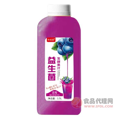和清堂益生菌发酵果汁蓝莓复合果汁饮料1.5L