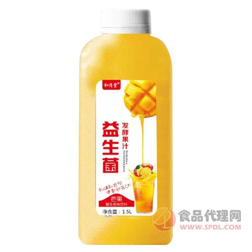 和清堂益生菌发酵果汁芒果复合果汁饮料1.5L