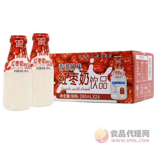 惠康食品红枣奶饮品（香港风味）280mlx24瓶