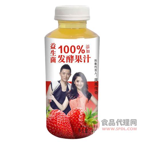 王世正益生菌发酵草莓汁饮料416ml