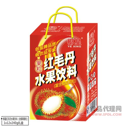 椰星红毛丹水果饮料（富含椰果颗粒）礼盒