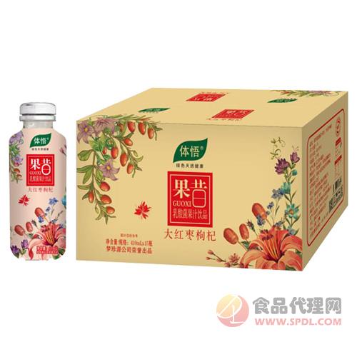 体悟果昔大红枣枸杞乳酸菌果汁饮品410mlx15瓶