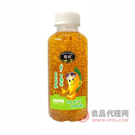 甄典奇亚籽芒果汁饮料410ml