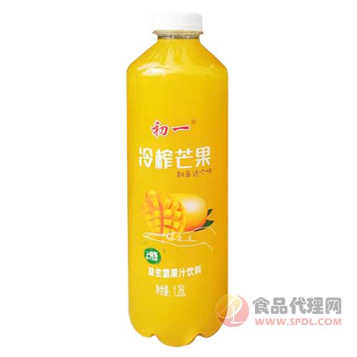 初一冷榨芒果益生菌果汁饮料1.26L