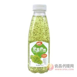 好梦优果优肉奇亚籽葡萄汁果味饮料430ml