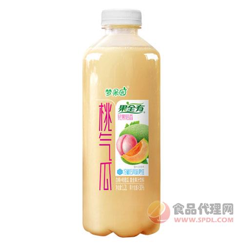梦果园桃气瓜复合果汁饮料（白桃哈密瓜）1.2L