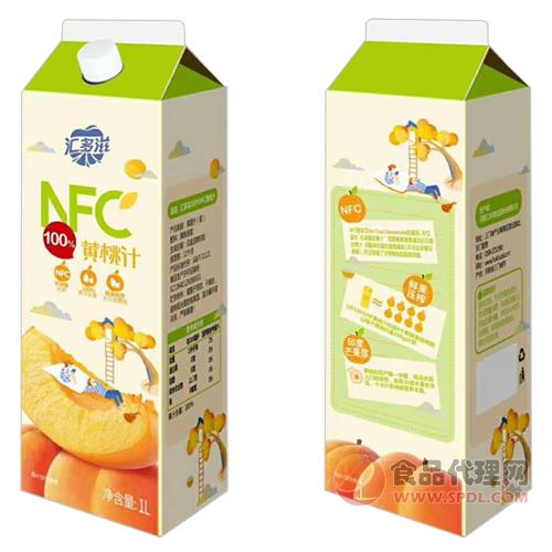 汇多滋NFC100黄桃汁1L