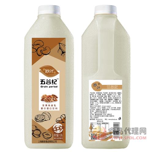 妙汁五谷纪坚果燕麦乳复合蛋白饮料1.25L