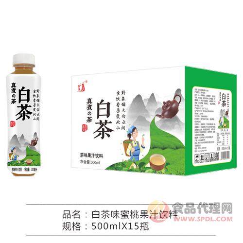 九州华洋白茶茶味蜜桃果汁饮料简箱